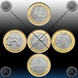 BRAZILIJA 4 x 1 Real 2014 ( Rio 2016 ) UNC